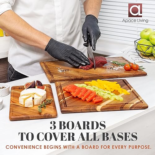 Miniatura 3 de Chorus - Tabla de cortar de acacia + soporte multitabla