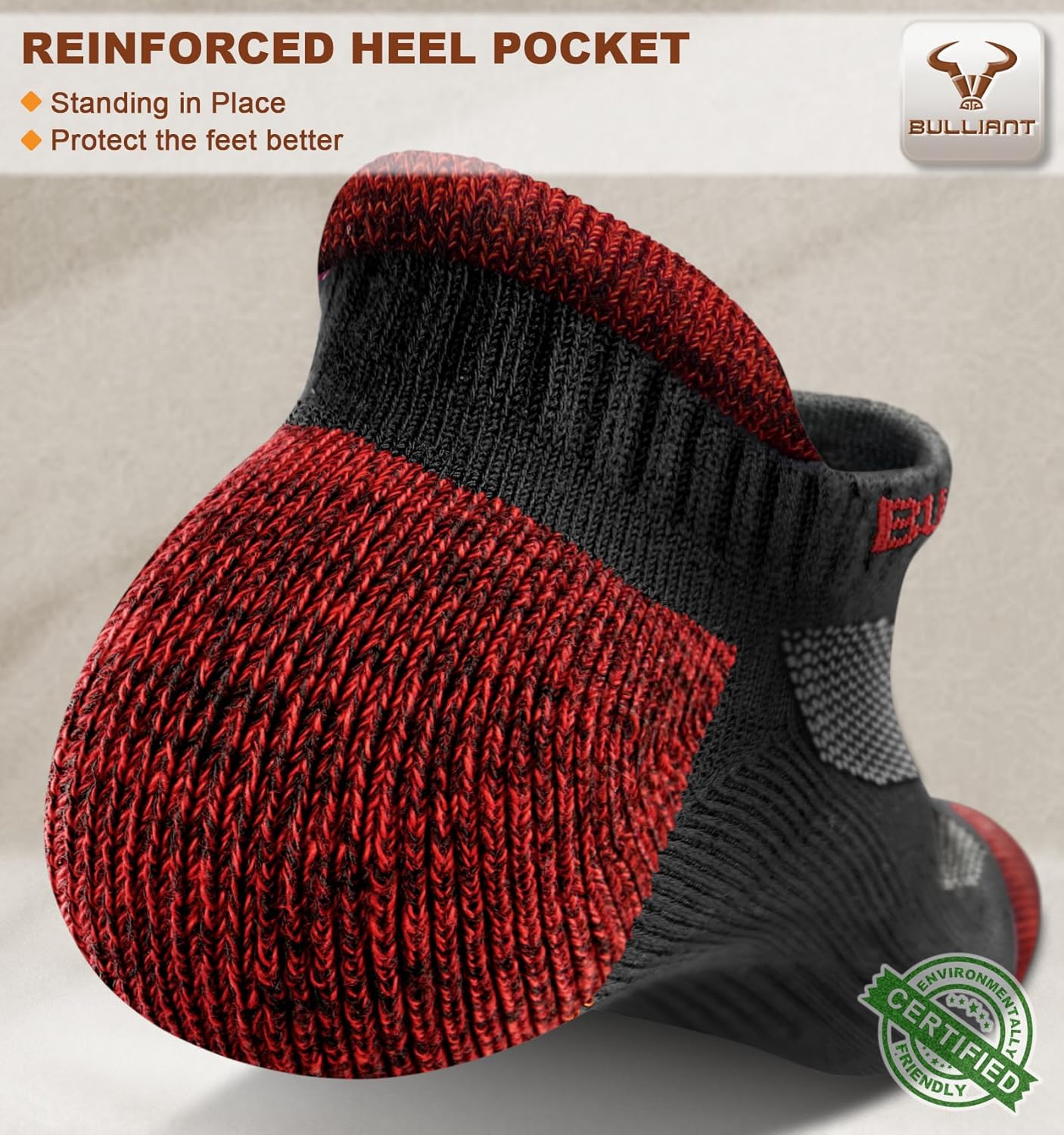 BULLIANT Women Ankle Socks, Active Low-Cut Sock Cushioned Footbed Arch Support for Running Walking Sneakers - Image 6