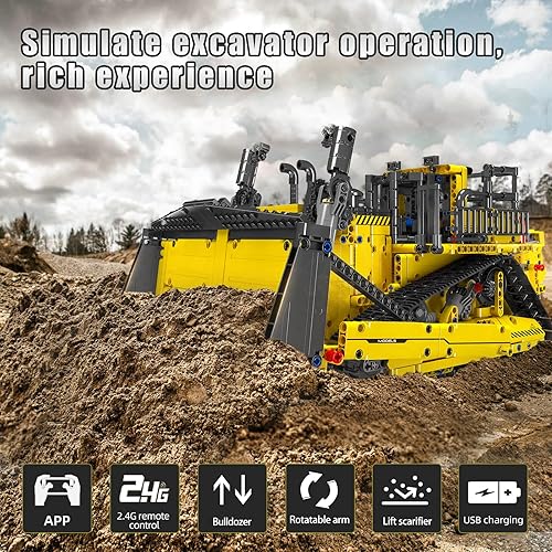 Miniatura 2 de Mould King 15071 Technic - Juguete de construcción controlado por aplicación para niños, juguete de construcción de excavadoras, tecnología MOC,