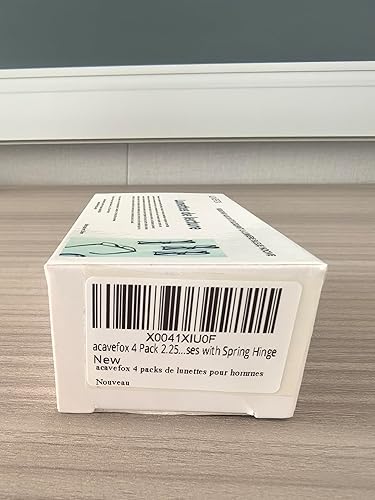 Miniatura 9 de acavefox Paquete de 4 lentes de lectura para hombre, lectores, computadora, bloqueo de luz azul, lentes cómodos con bisagra de resorte