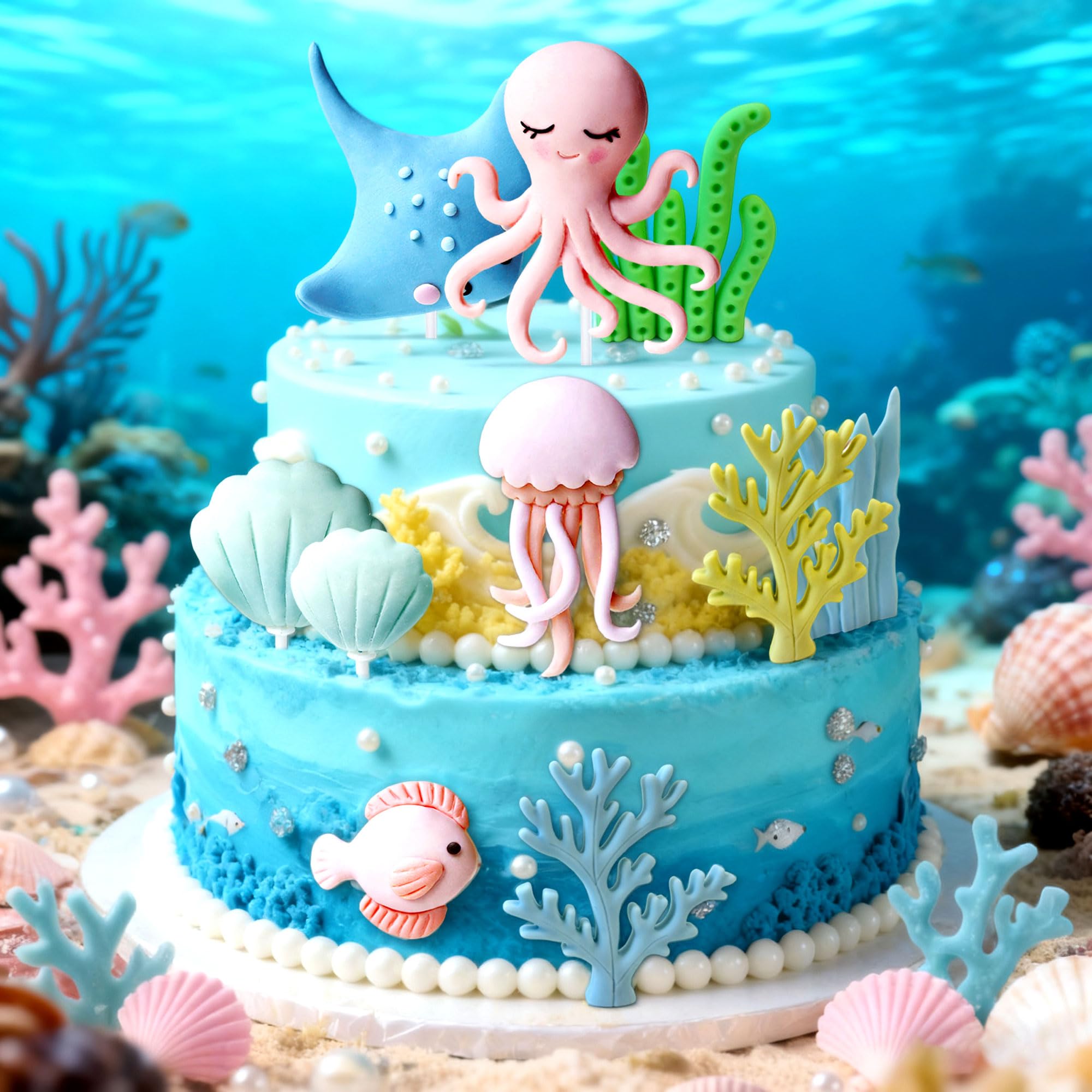 Taartdecoratie | Aap Taarttopper Set Happy Birthday Banaan