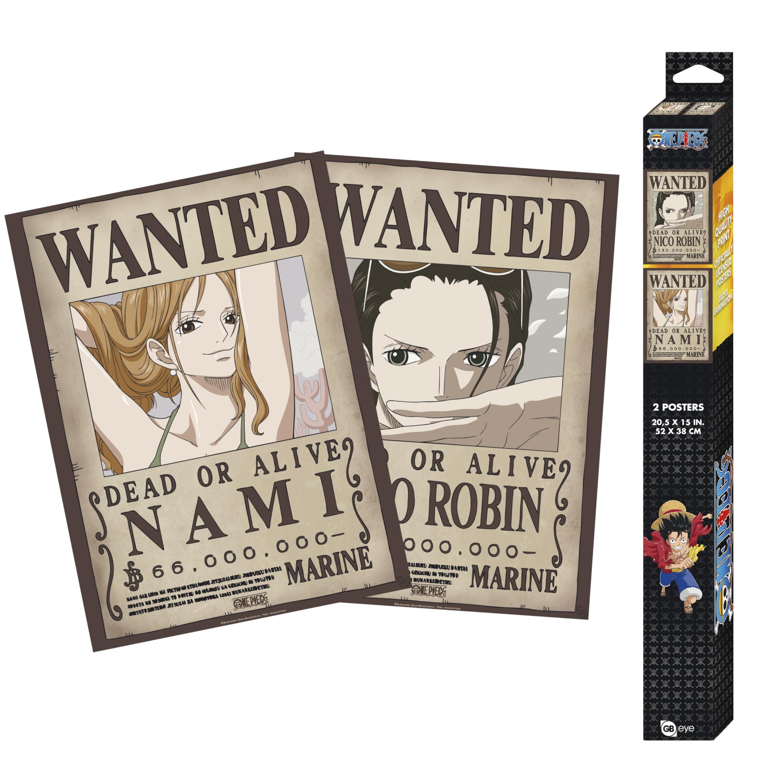 Amazon.com: GB eye - ONE PIECE Set of 2 Chibi Posters Nami & Robin