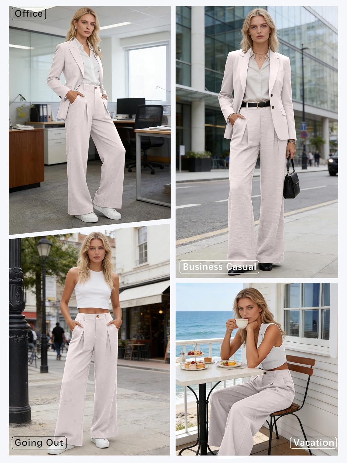 ANRABESS Women Wide Leg Dress Pants 2026 Summer High Waisted Business Casual Work Trousers Dressy Office Palazzo Pants Slacks - Image 2