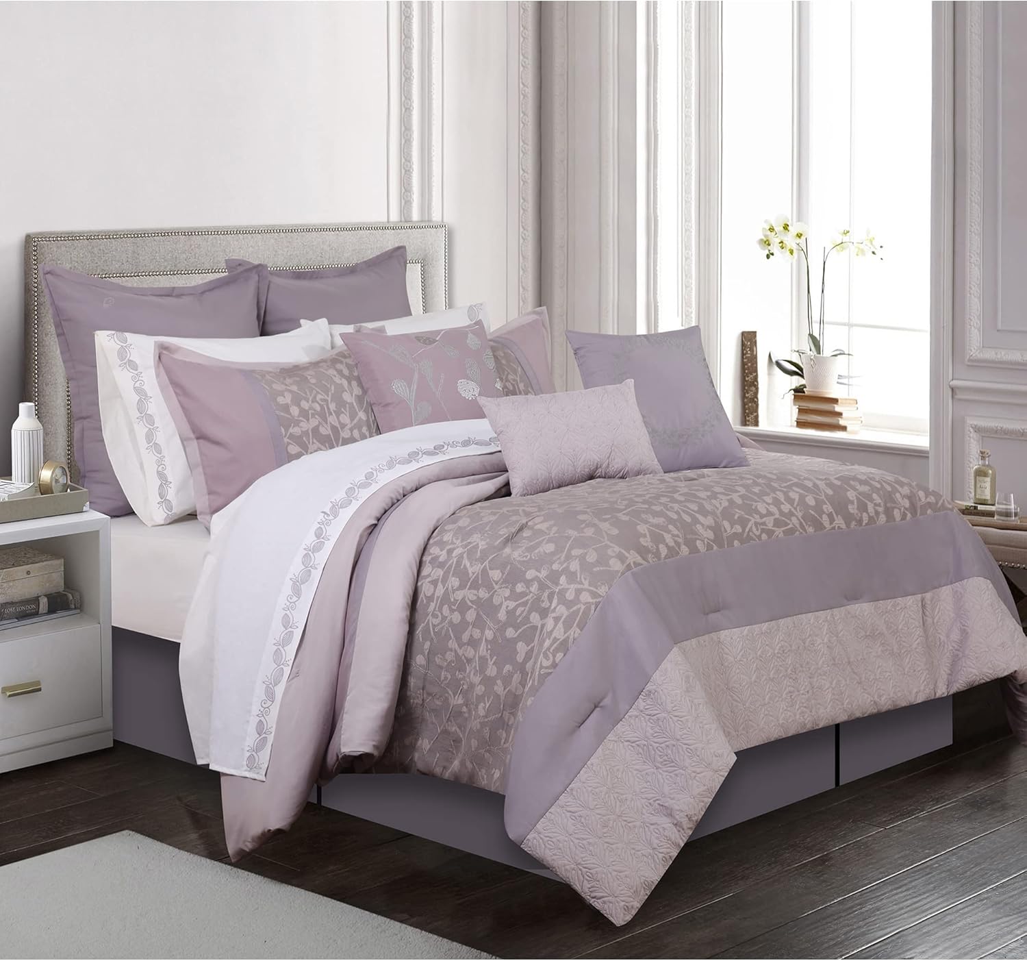 Safdie & Co. Luxury Set Comforter, King, Black 7