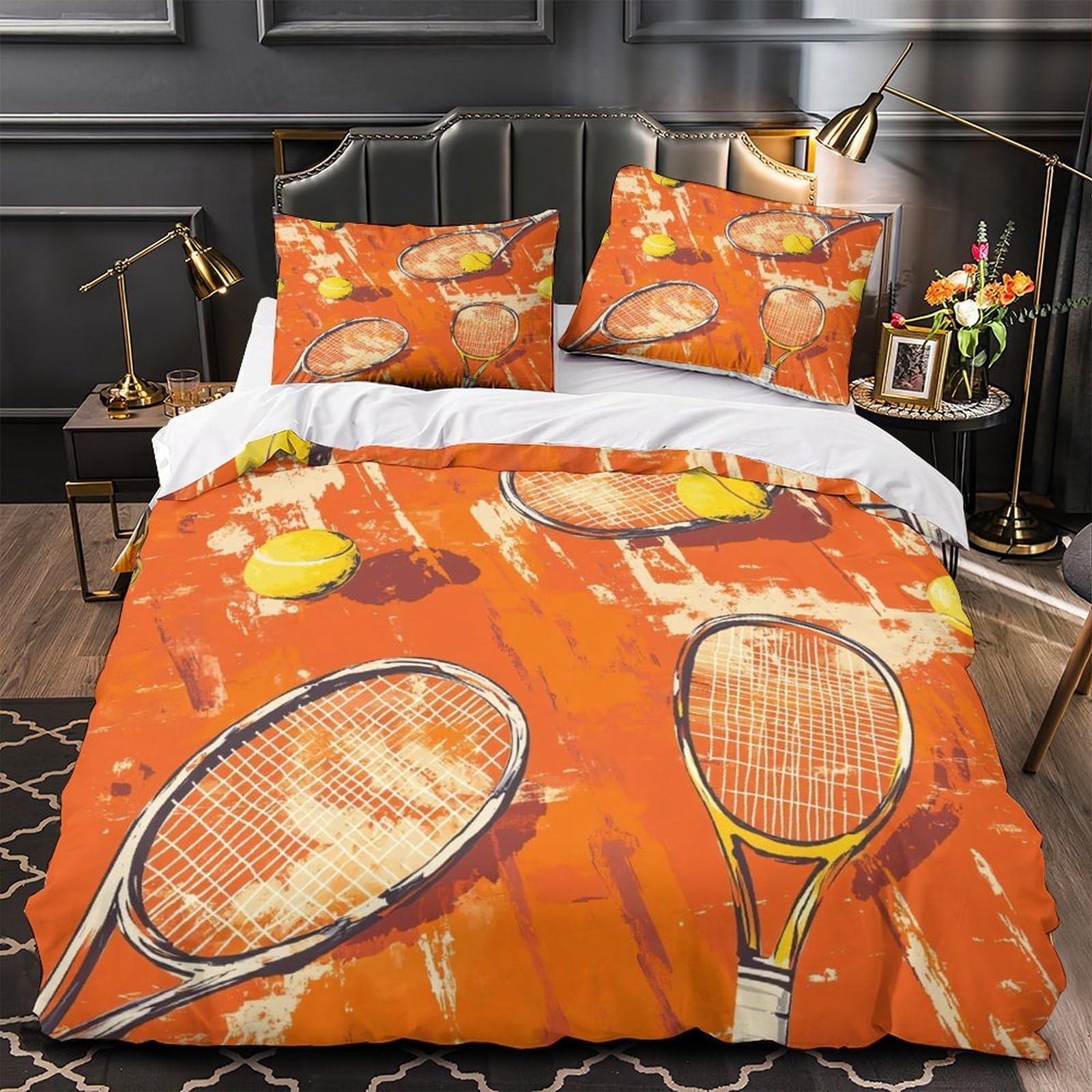 Parure de lit tennis 200x200cm pour décorer la chambre d'un adolescent passionné de sport