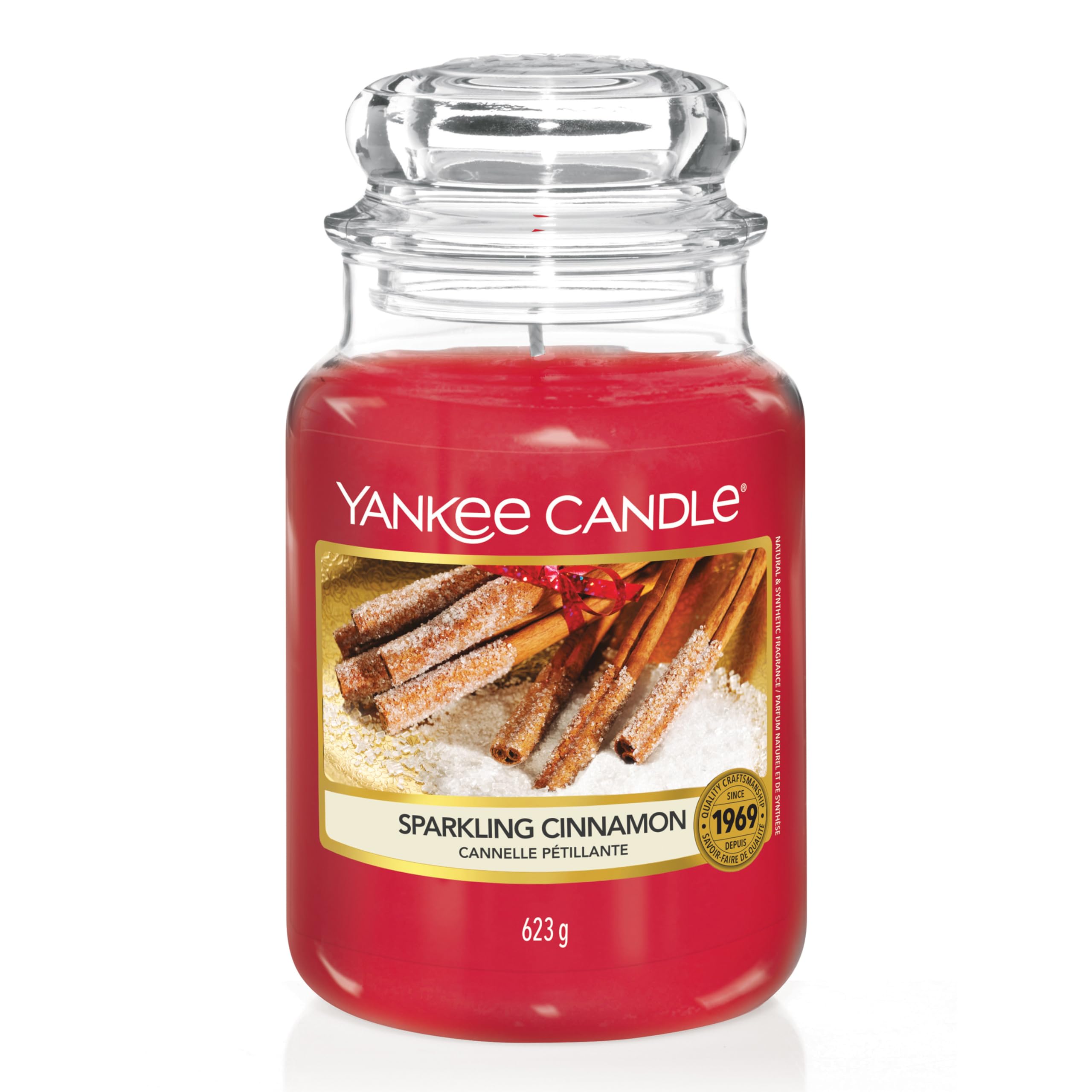 YANKEE CANDLE Candele In Giara, Cannelle Scintillante, Grande