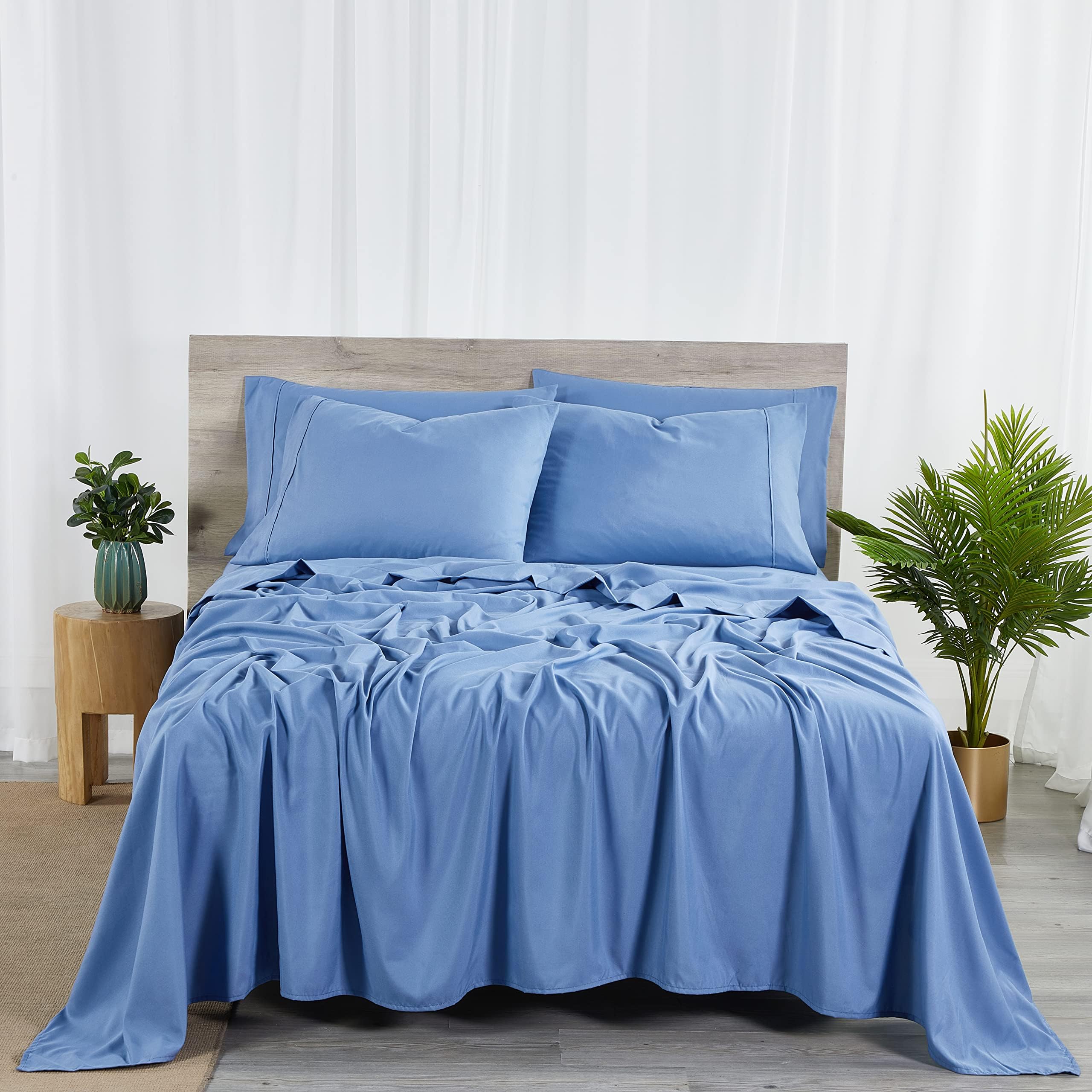 BIBB HOME 6 Piece Rayon from Bamboo Sheet Set 2000 Series