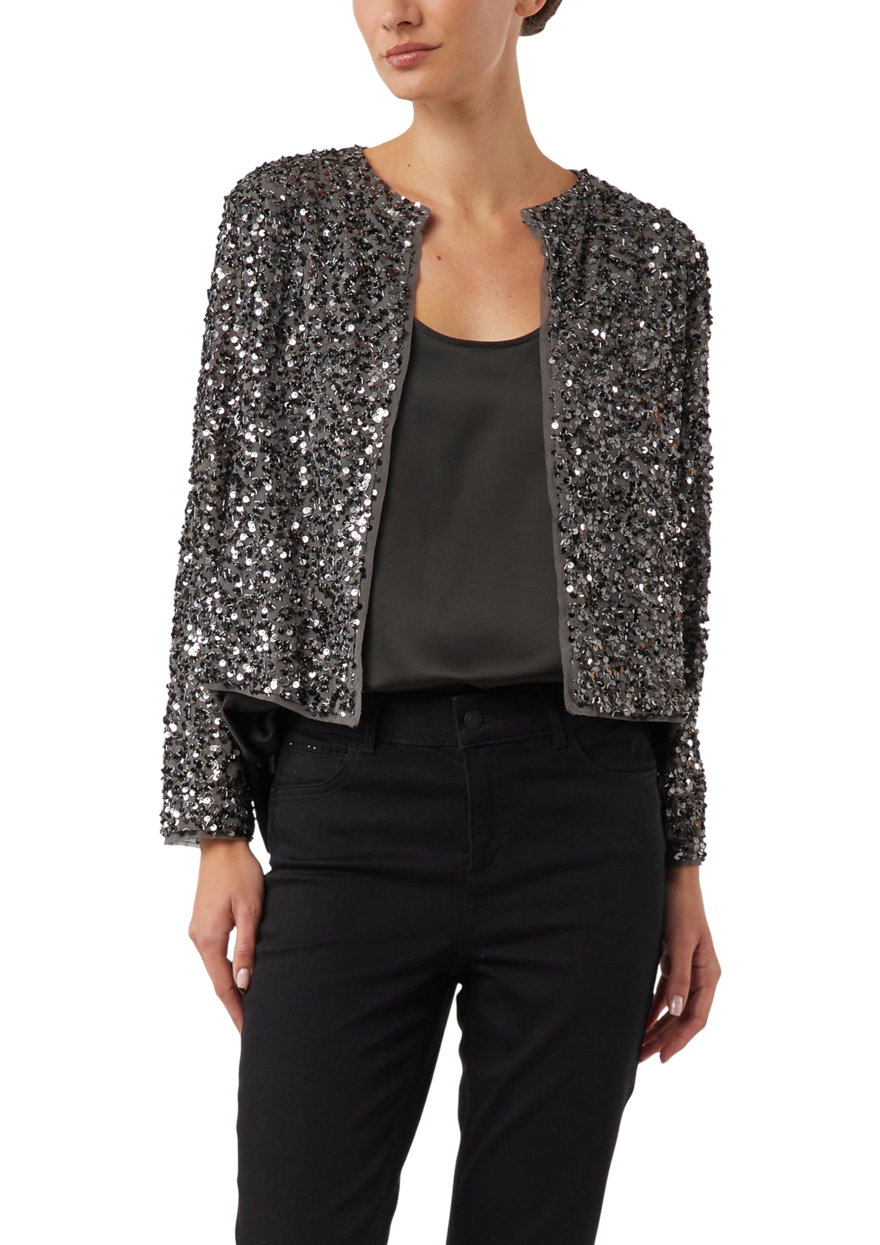 Comma Blusenjacke mit Pailletten