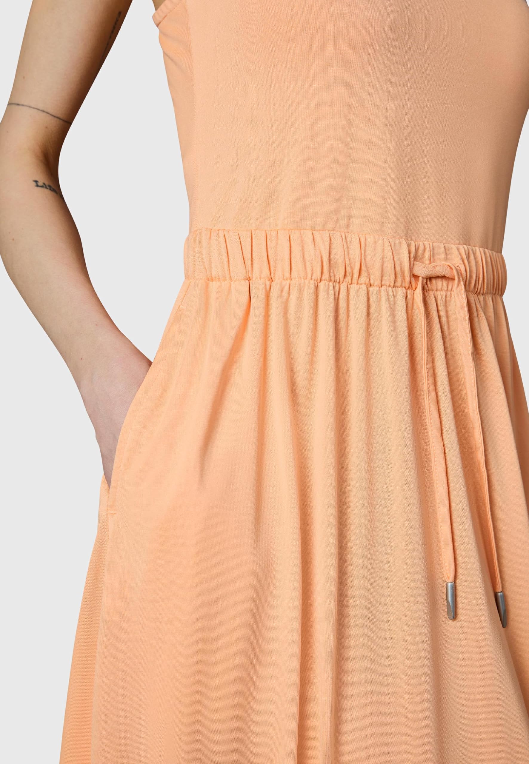 Ragwear Damen festliches Sommerkleid leichtes Midikleid mit hinten gekreuzten Trägern und Taillenzugband Mauglia YOUMODO XS-XXL