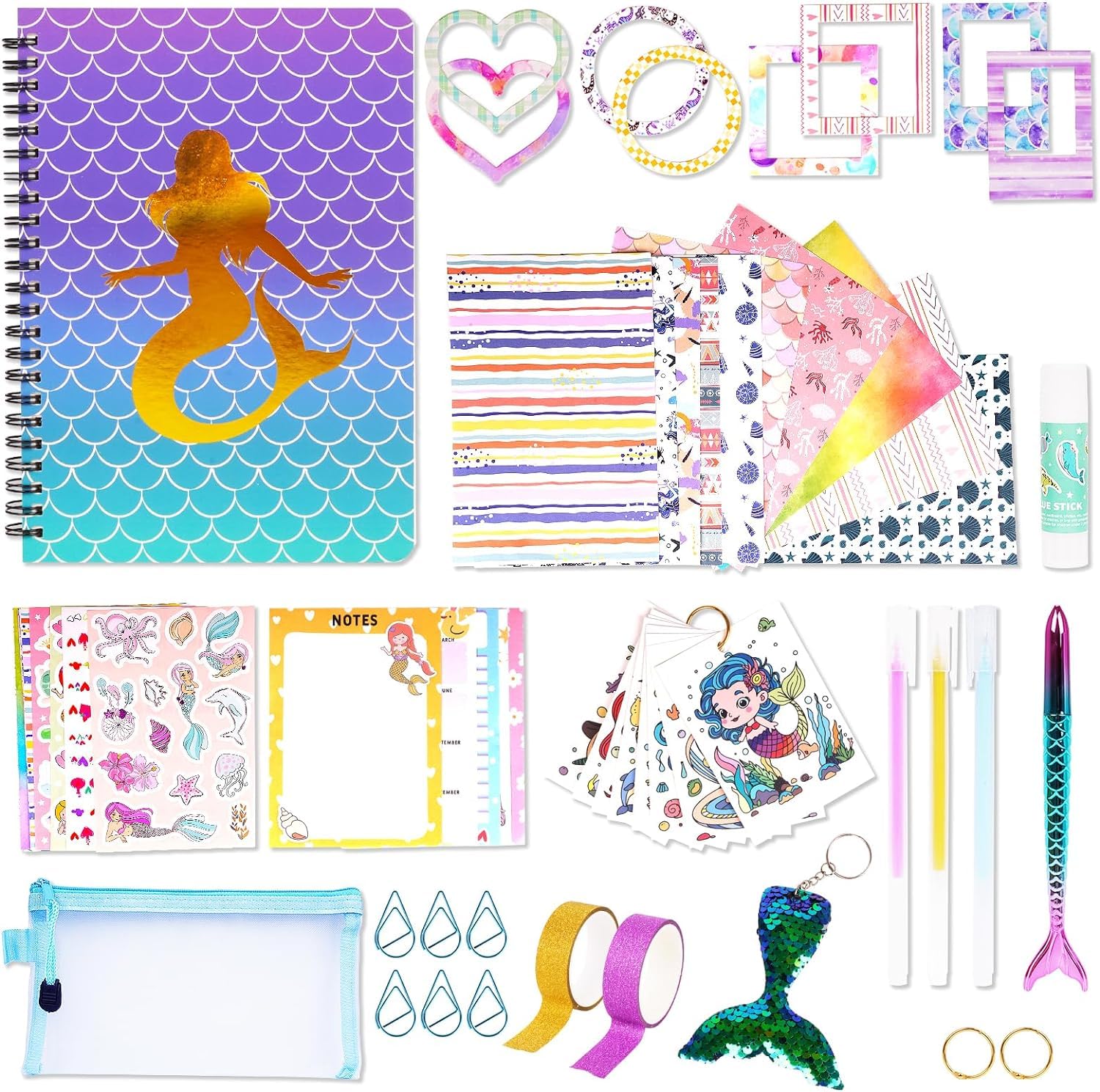 Afufu Arte y Manualidades Niña 6-14 Años, Juguetes Niños Diario de Bricolaje Scrapbooking Materiales Kit Album, Journal Set Regalo de Cumpleaños para Niñas Adolescentes 6 7 8 9 10 11 12 13 14 Años