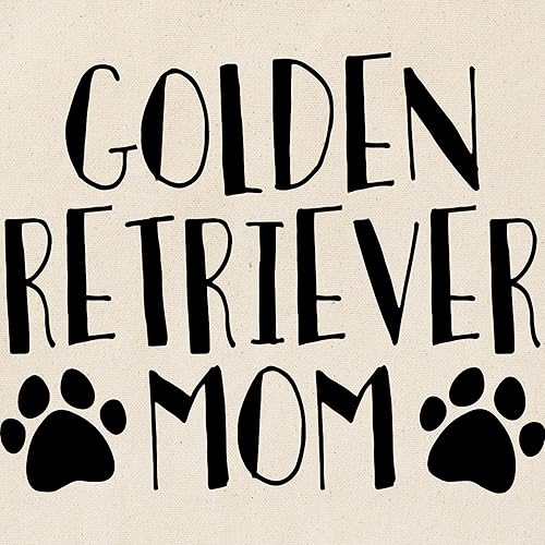 Miniatura 2 de CafePress Golden Retriever - Bolsa de lona natural para mamá, bolsa de compras reutilizable