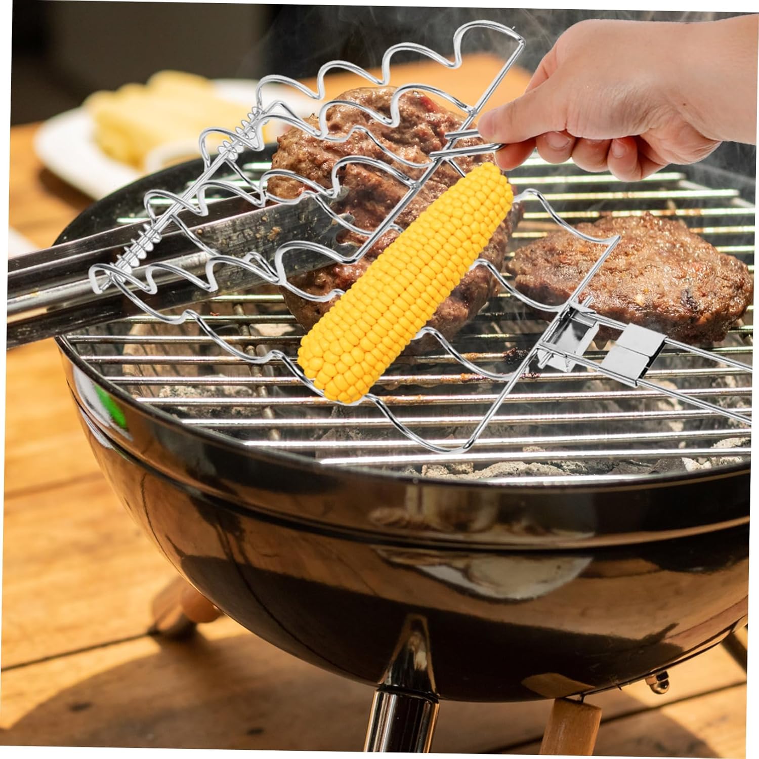 Picnic Grill Equipment Beef Grilling Net Kitchen Bbq Rack Sausage Grill Holder Kitchen Supply