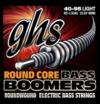 GHS Strings GHS Round Core Bass Boomers, 4-String Set, Light Gauge, 40-95, 37.25" Winding RC-L3045