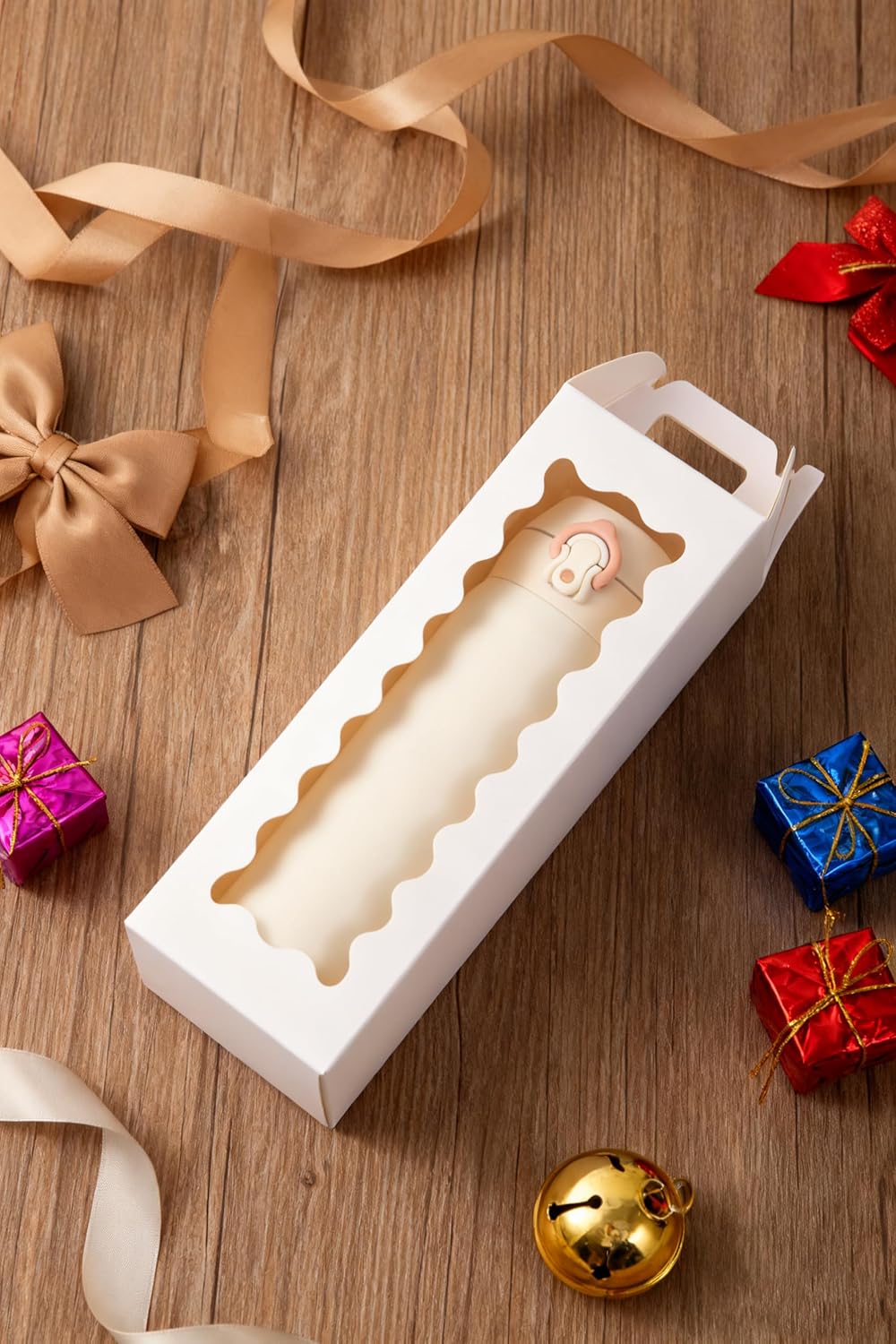 Gift Boxes with Handle for Sublimation Glass Cup,Tumbler Gift Box for 20oz/30oz Sublimation Glass Can Blanks, Tumbler Packaging Boxes,Wine Bottle Cup Wrapping (Laser&white-20p) - Image 3