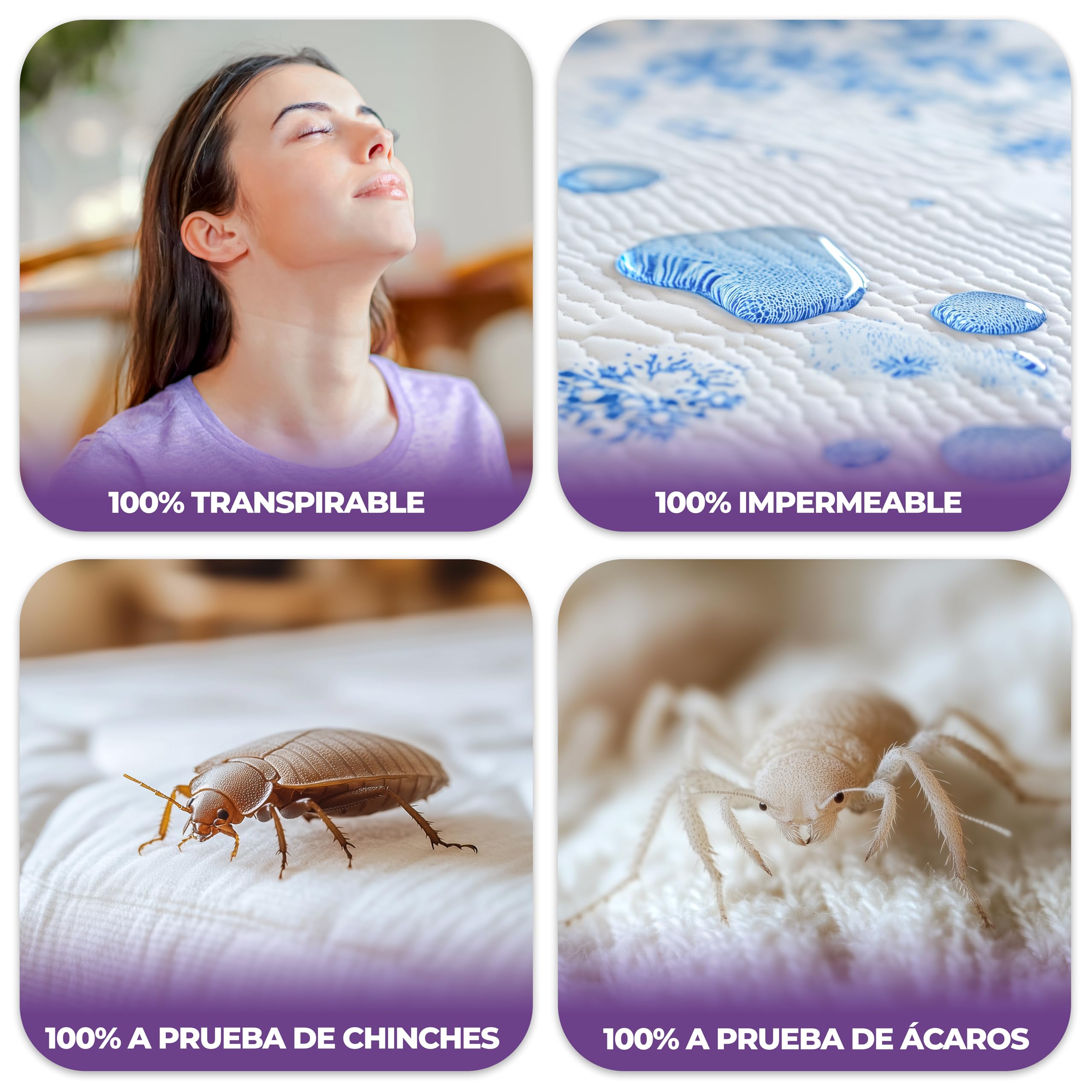 Utopia Bedding Funda de Colchón 90 x 190 x 30 cm Impermeable con Cremallera, Certificado Oeko-Tex, Cubre Colchon