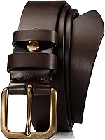 WOLFANT Men's Heavy Duty Full Grain Italian Leather Belt - 5mm Thick Work Casual Belt for Jeans & Work Pants