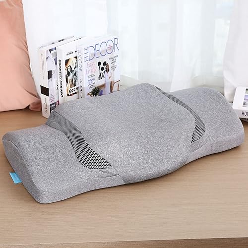 BedsPick Almohada cervical de espuma viscoelástica de contorno para dolor de cuello y hombros almohada ergonómica de cama con diseño de reposabrazos
