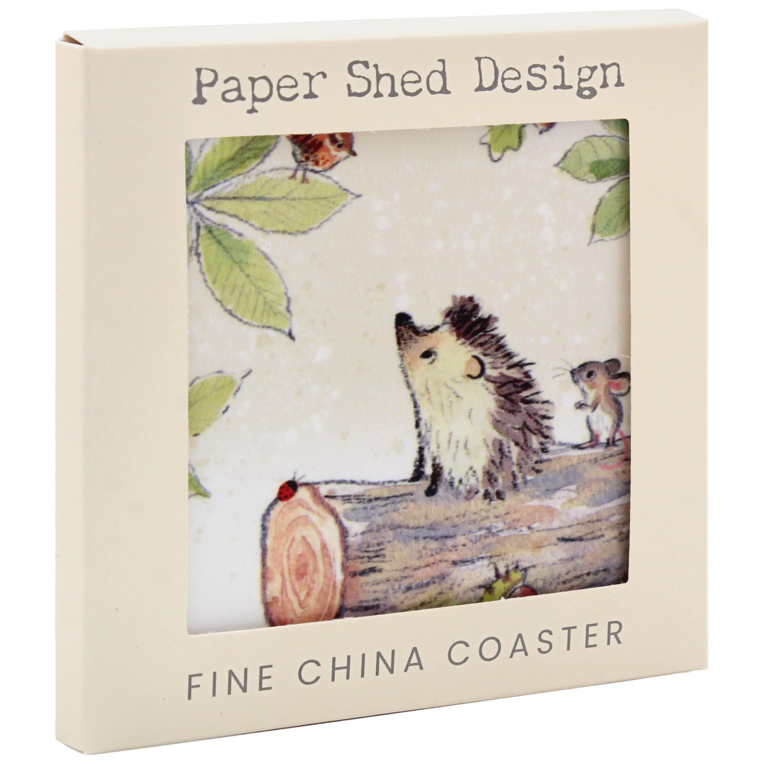 The Leonardo Collection Hedghog & Mouse Paper Shed Design Hedgehog & Mouse Coaster For Office Home & Kitchen | Lovely Coaster Set For Decorative Home Accessories Drinks Coasters For Tea & Coffee