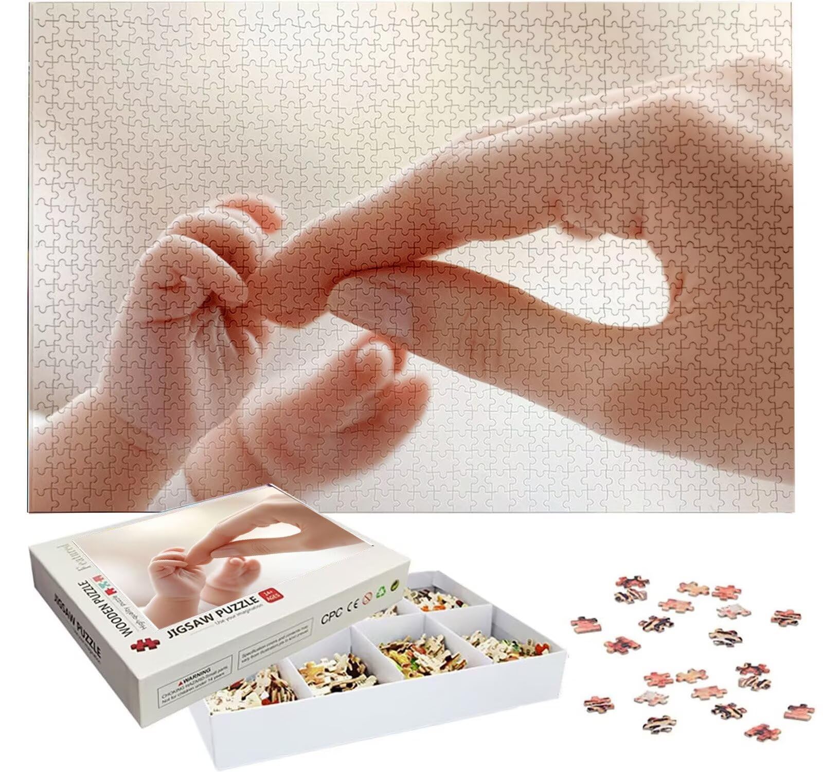 Puzzle Personalizado con Foto, Personalizada Rompecabezas Personalizado Diseña tu Logo Foto o Texto, Personalizado Navidad Halloween San Valentín Parejas Niños Familia Amigos h-2645