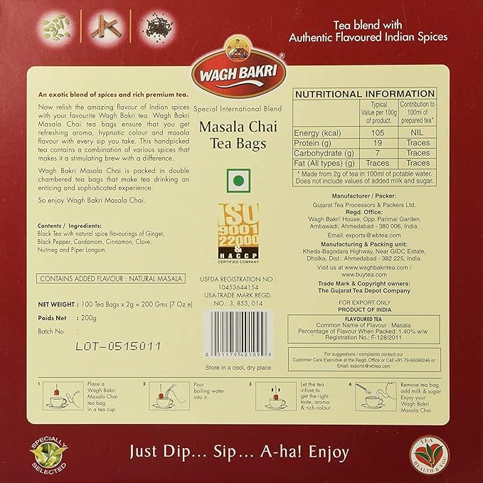 Té Masala Chai 100 bolsitas Pack de 2 miniatura 2