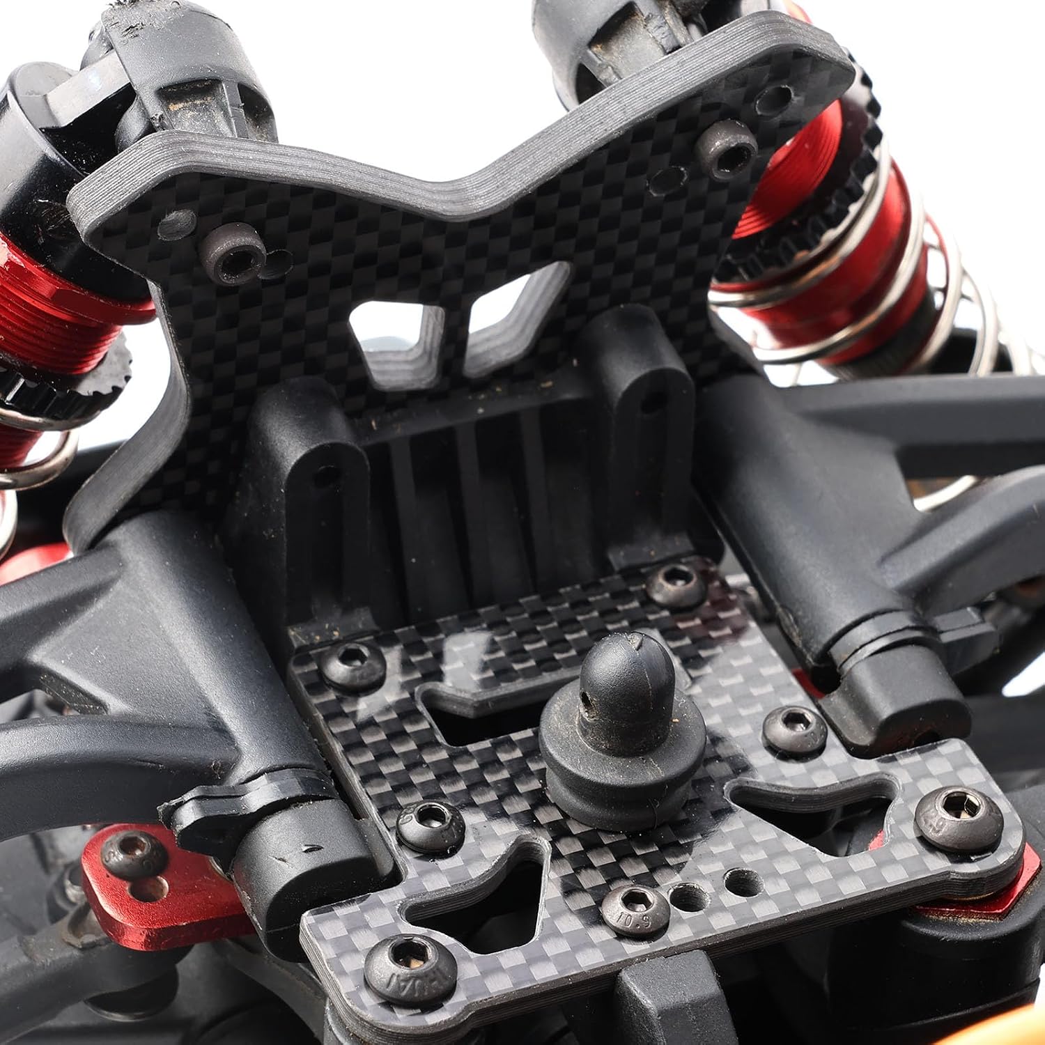 Carbon Fiber RC Shock Tower Front Rear for Arrma 1/8 Typhon 6S Buggy Upgrades Only, Replace Part AR330377 AR330189