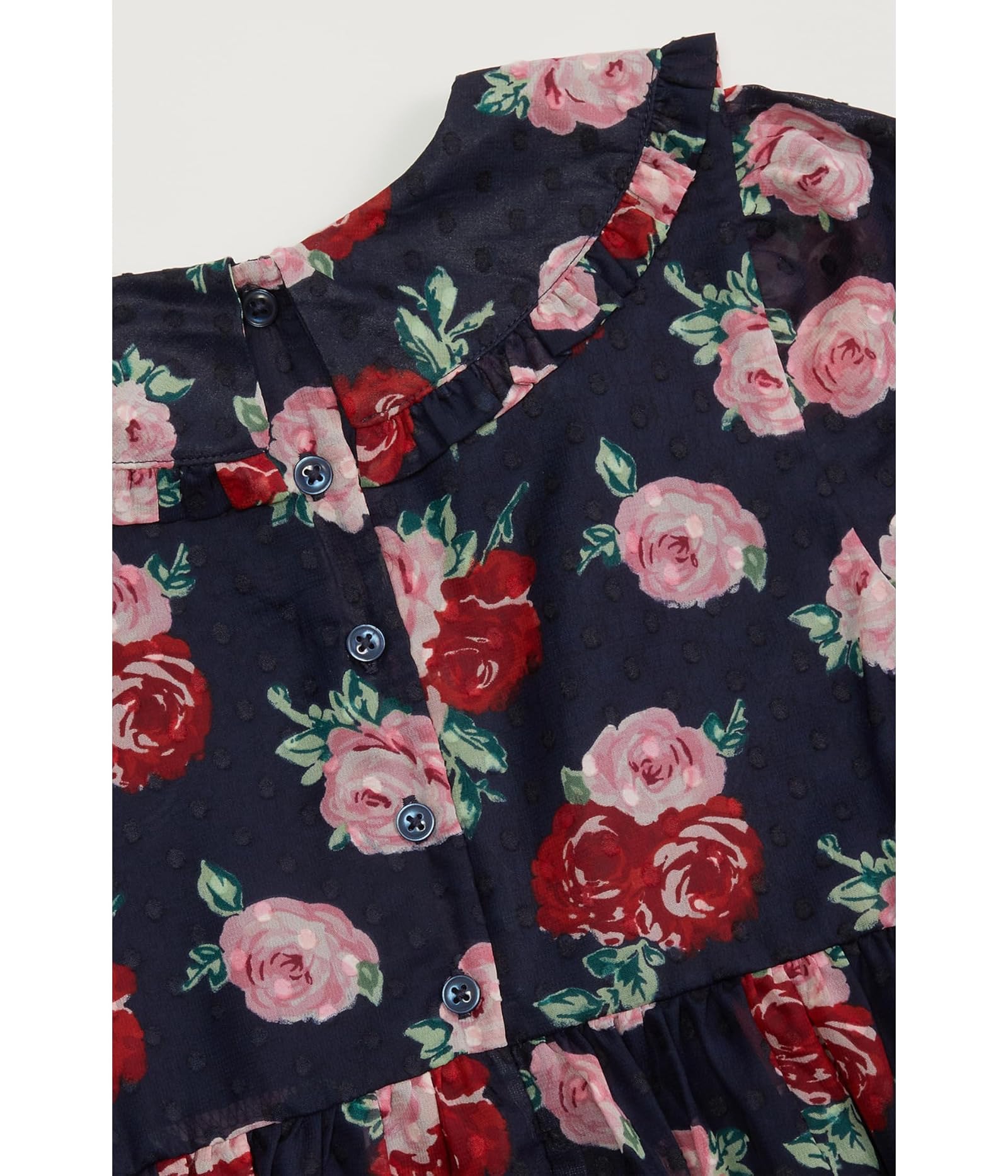 Girl's Dresses Janie and Jack Rose Print Dress (Toddler/Little Kids/Big Kids) - Picture 3 of 3