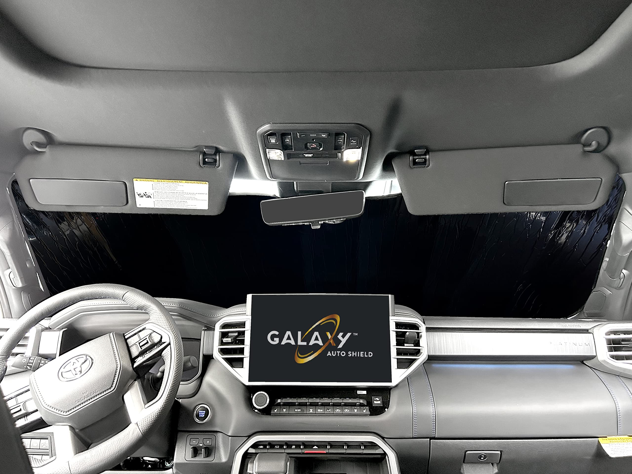 Galaxy Auto Shield Custom Fit Windshield Sun Shade for 2022 2023 2024 Toyota Tundra, Insulated Sunshade Privacy Accessories Blockout UV Reflector Protection - Made in USA