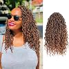 8 Inch Crochet Hair for Black Women 7 Packs Goddess Locs Crochet Hair with Curly Ends Pre Looped Short Faux locs Crochet (8 Inch,1B)