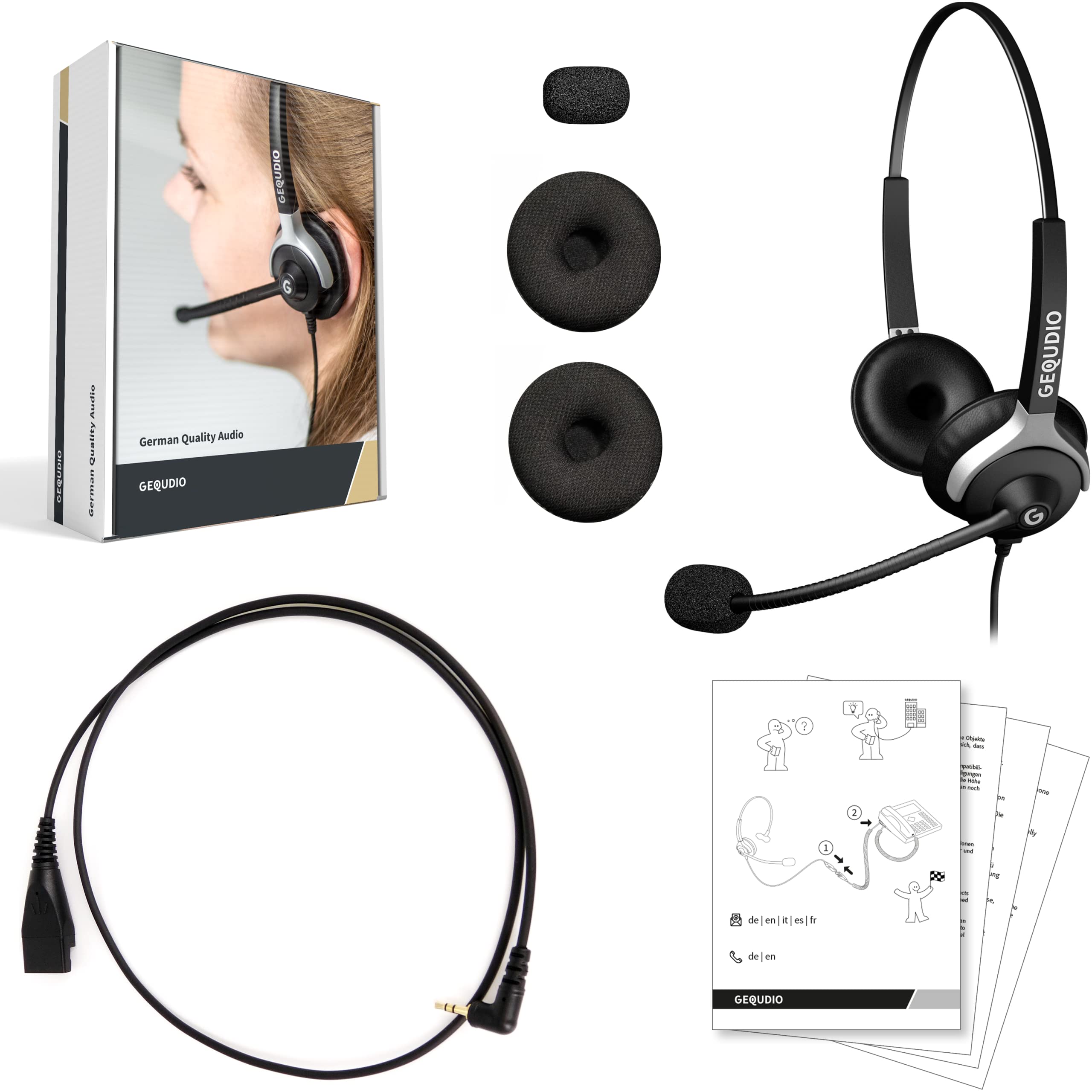 Geekria Audio Cable With Mic Compatible With Bose Quietcomfort Ultra