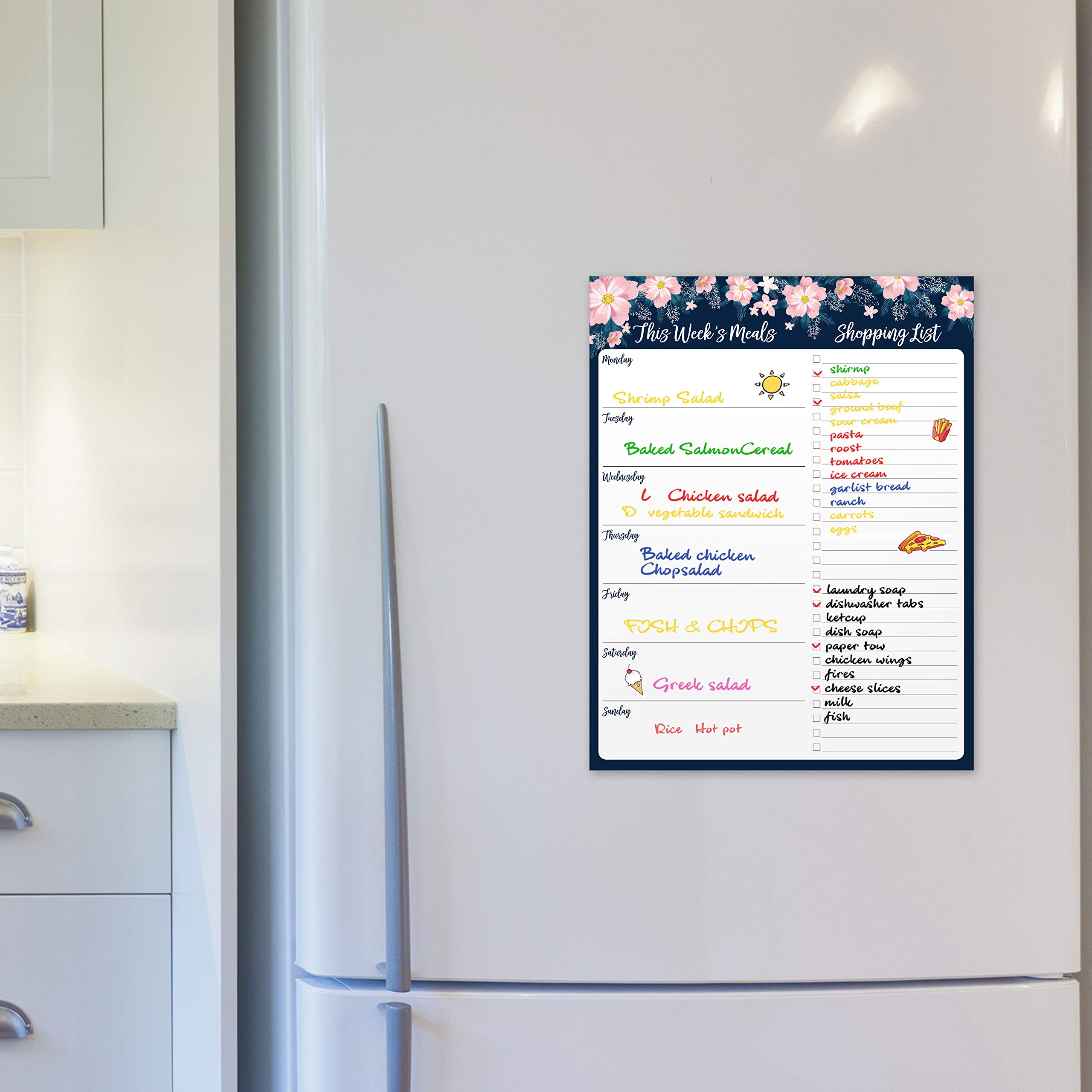 Weekly Meal Planner Notepad 7 in × 9 in, Meal Planning Pad