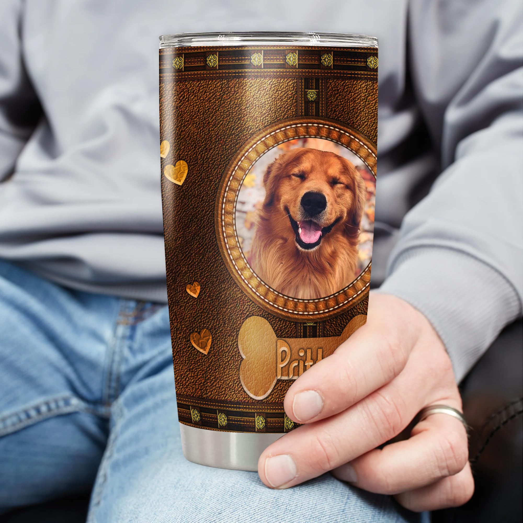 Dog Dad Tumbler 20oz - Personalized Stainless Steel Insulated Cup, Father's Day Gift For Dog Lovers - View #10