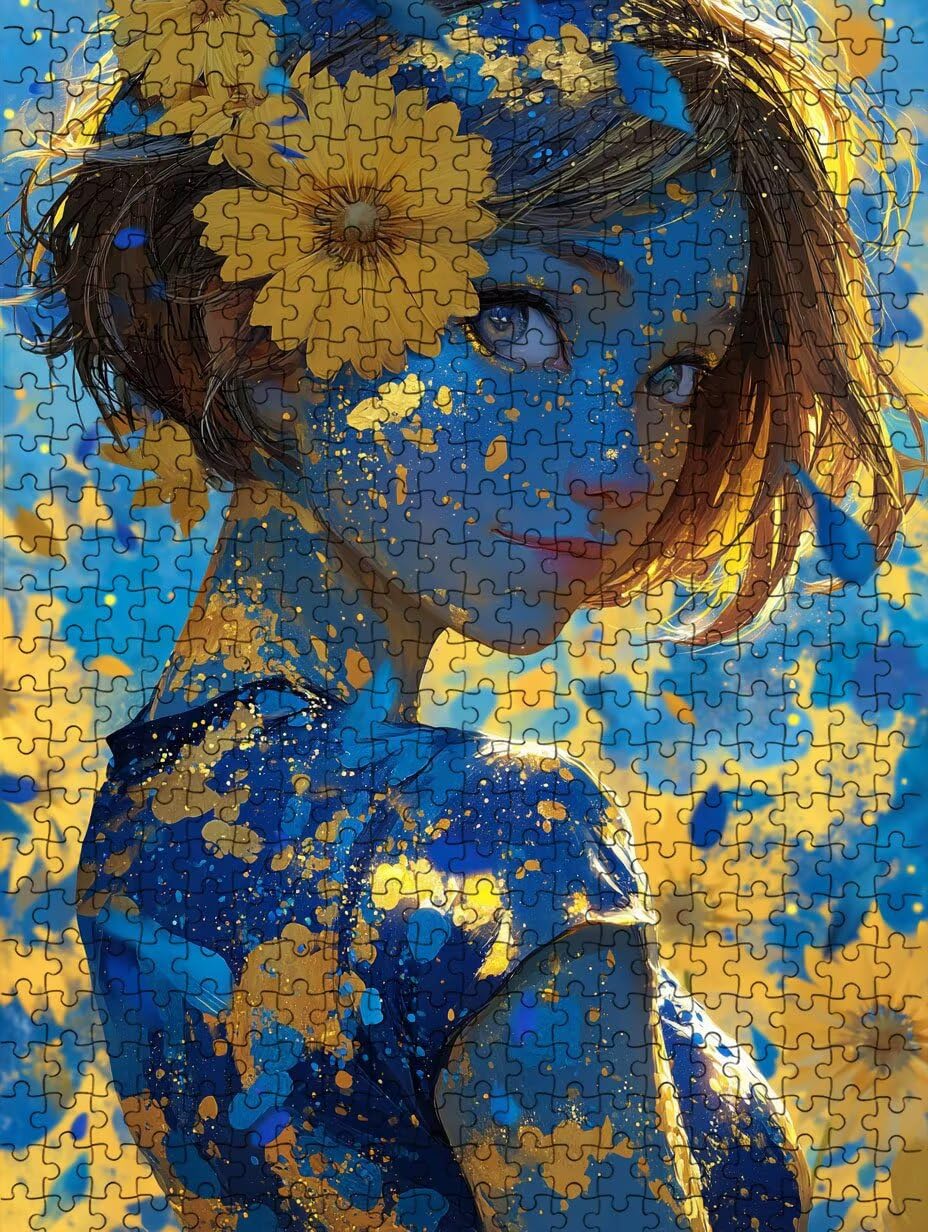 Puzzle 5000 Pezzi, Jigsaw Puzzle per Adulti, Donna Girasole BLQSBGA6-381 | Puzzle Classici, Impossibile Difficile Sfidanti Puzzles, Puzzle Decorativo per La Famiglia, Come Regalo e Decorazione Pareti