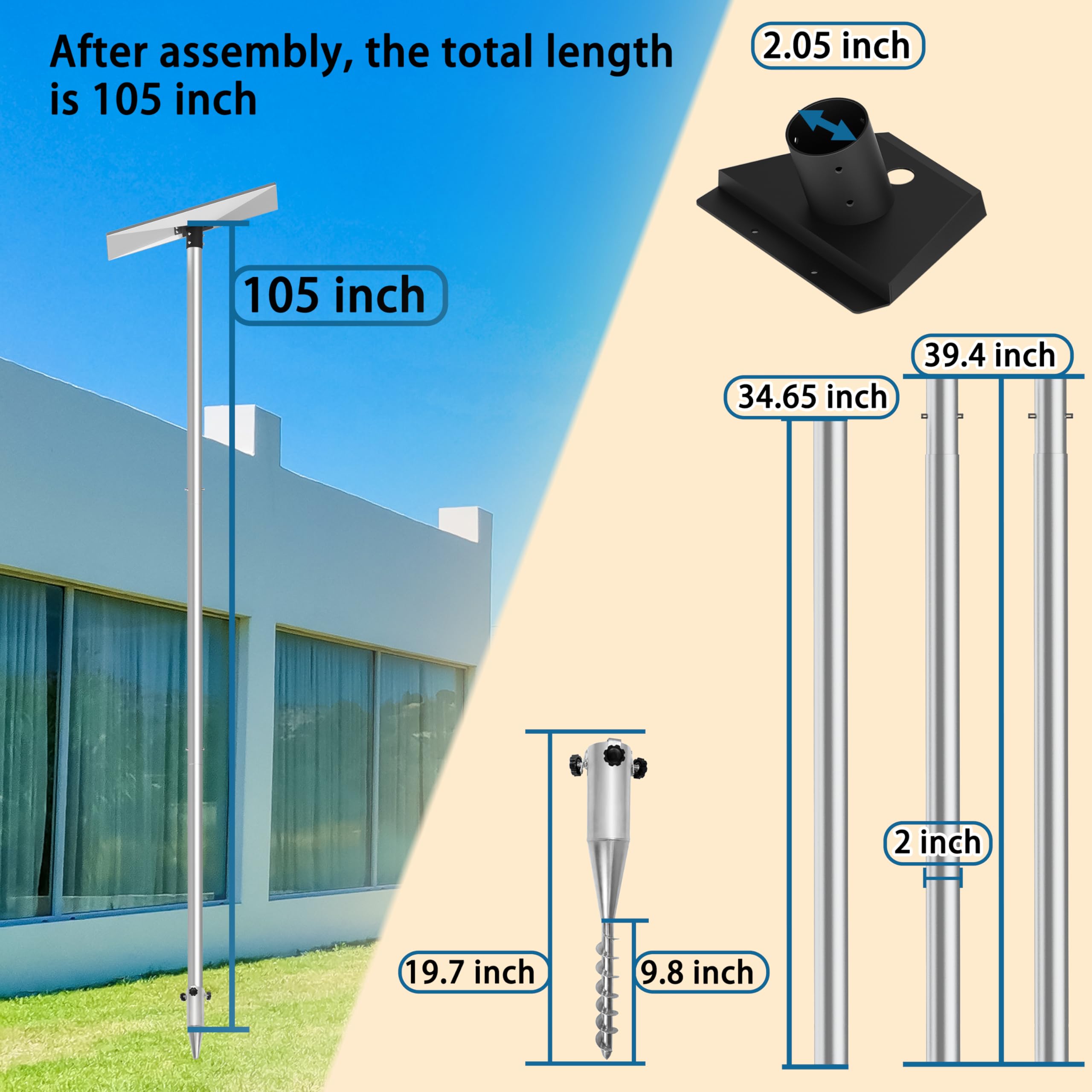Amazon.co.jp: Starlink Gen 3 ポールマウント – 強力な直径2インチの