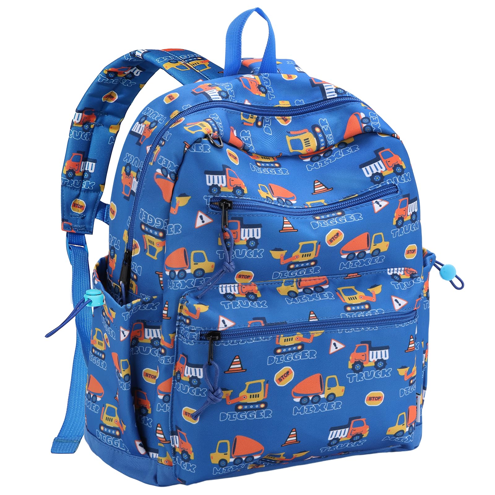 Chase Chic Mochila Escolar Niño Azul Celeste Construcción 5-9 Años - Tamaño Mediano 13L (Apto A4) Resistente al Agua Ergonómica para Primaria