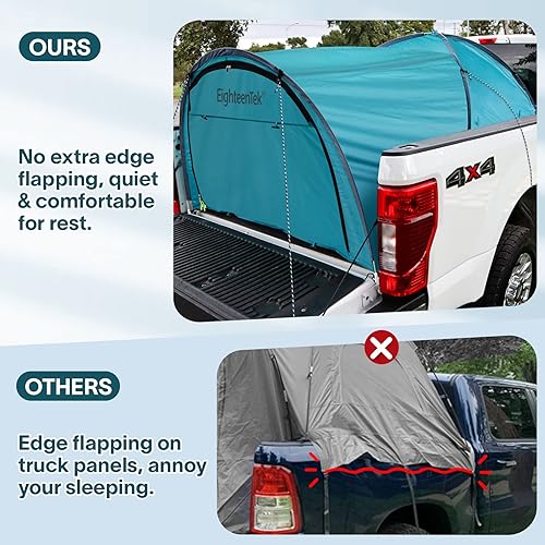 Miniatura 4 de EighteenTek Camión Tienda Campo Camper Camper Shell Pop Up Instalación Automática Impermeable PU2000mm Doble Capa Rainfly Ajustable 5 5.5 6 6.5 8