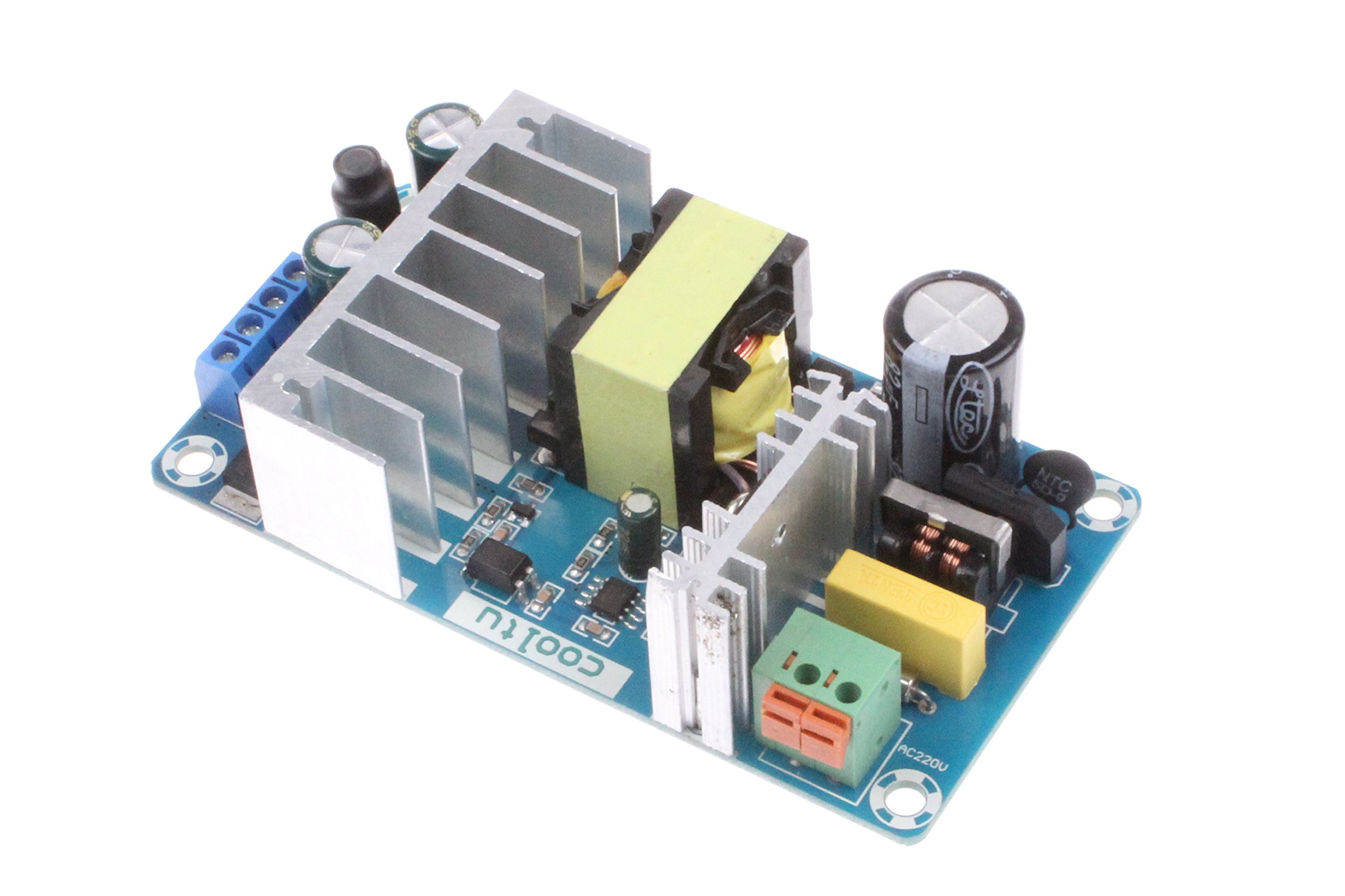 NOYITO AC to DC Power Supply Module DC 24V 4A 12V 1A Dual Output AC 120V 100-260V to 24V 12V 100W Industrial Power Module (Dual Output 24V 4A, 12V 1A, Blue)