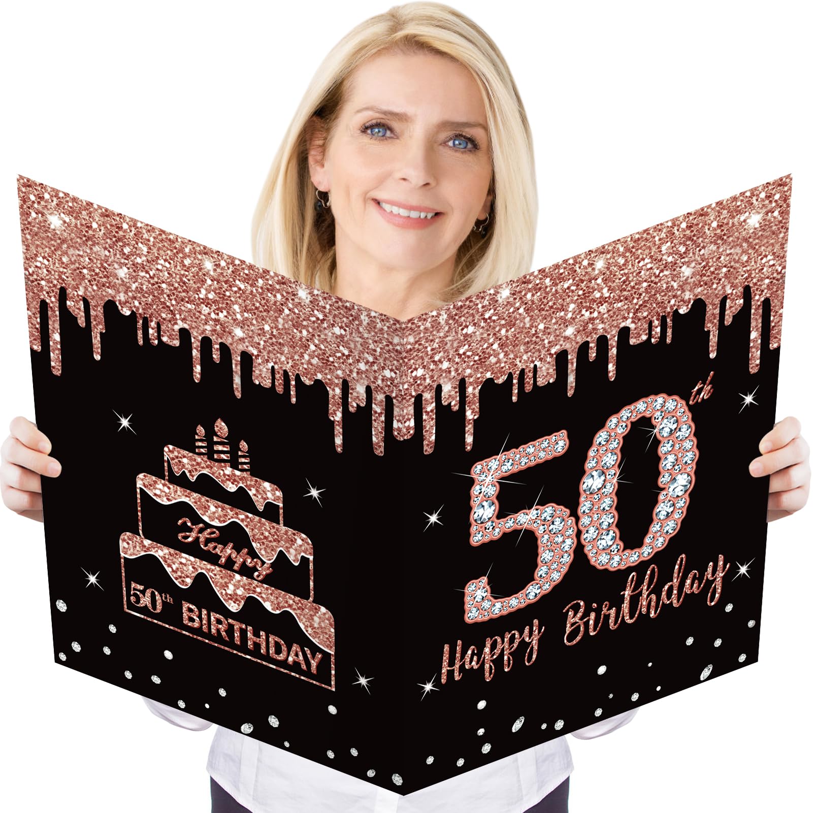 Jumbo 50th Birthday Card With Envelope, Giant Birthday Party - View #2