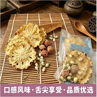 Plum, Pineapple, and Jasmine Tea - Triple Flavor Fruit, 8-pack (104g) Triangle Packet, Hot and Cold Drink(3pcs)