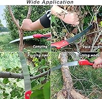 Vista 7 de Sierra de poda resistente de 8 pulgadas, sierra de mano plegable con hoja curvada SK5, dientes de afeitar de triple corte utilizados para árboles