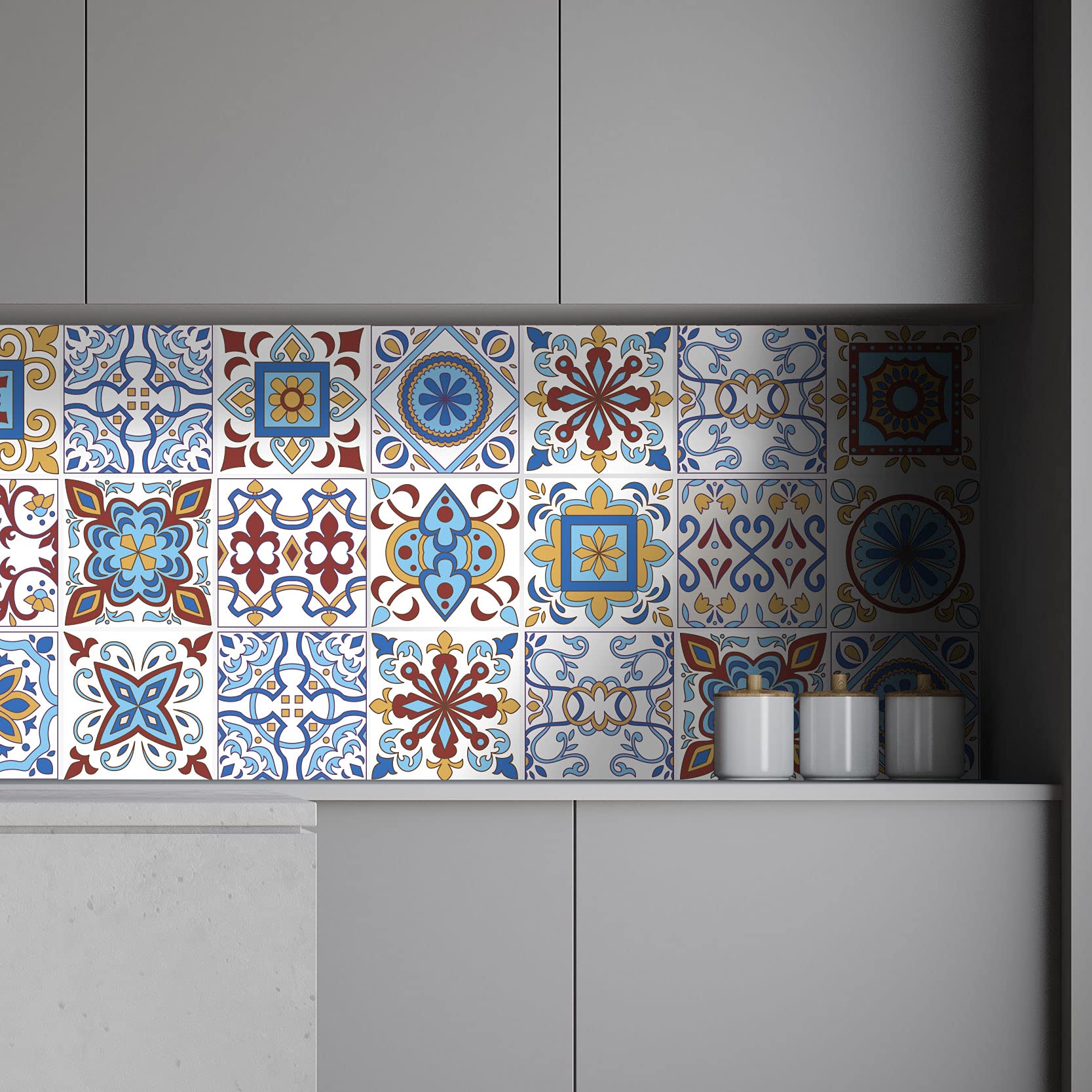 32 Adesivi Per Piastrelle 15x15 Cm - Autoadesivi Impermeabili Per Bagno E Cucina - Foto 2