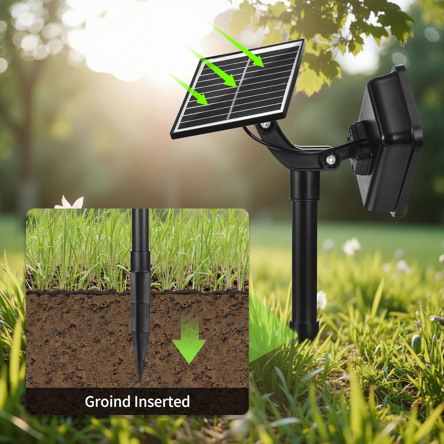 Solar Spot Lights Outdoor, 72 LEDs Landscape Lighting with 3 Lighting Modes and Auto On/Off, 360° Adjustable IP65 Waterproof Solar Powered Landscape Lights for Yard, Garden, Pathway, 4 Pack