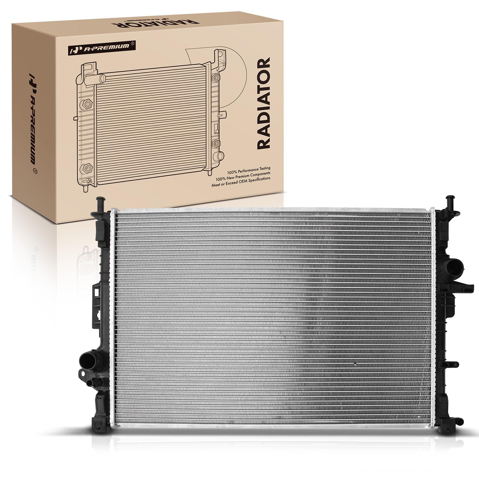 A-Premium Engine Coolant Radiator Assembly Compatible with Ford Escape 2013-2016, Transit Connect 2014-2018, 1.6L 2.0L 2.5L, Replace# FO3010307, CV6Z8005B