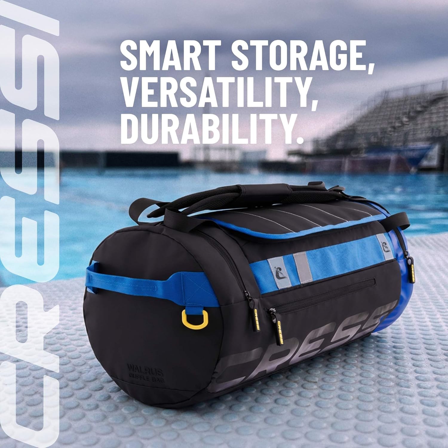 Cressi Walrus Sport & Gym Duffel Bags, Black/Blue, 35 L