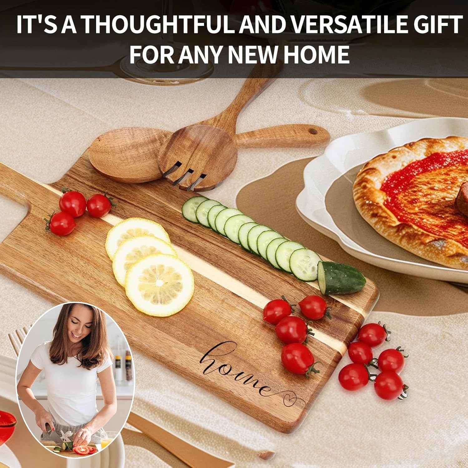 House Warming Gifts New Home – Housewarming Gifts New Home Cutting Board Set, New Home Gift Ideas for Couple, First Home Gift, Closing Gifts for Home Buyers, Charcuterie Cheese Board