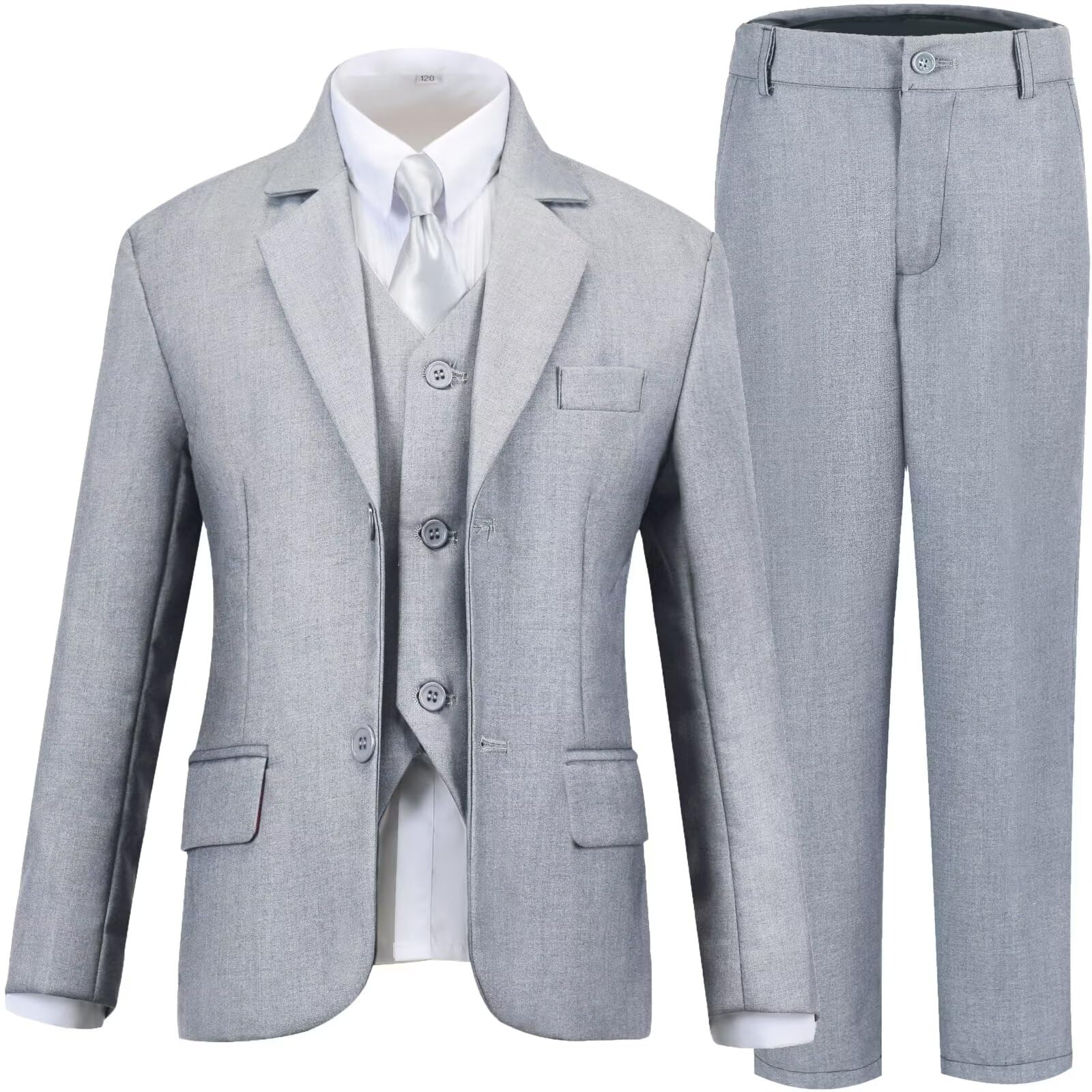 Laimi Duo Boys Suit Kids Suits Tuxedo for Boys Toddler Vest Pants Set Ring Bearer Outfit Dress Clothes