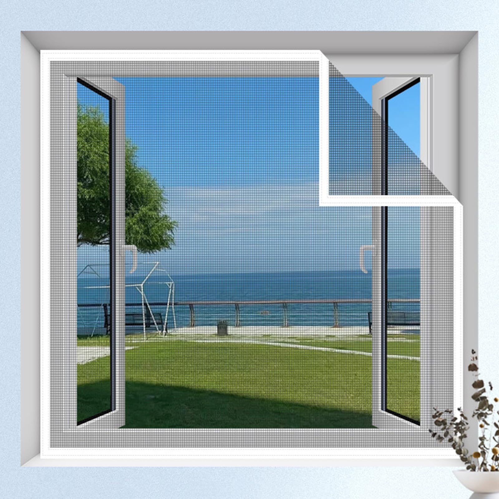 Mosquito Net For Window, Self-Adhesive Fly Screen Mosquito Net, Multicolor, Multiple Sizes