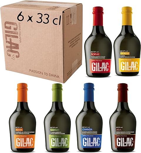 Craft Beers Gift Box Beerbox 6 x 33cl Bottles, High Quality Italian Craft Beer, Beer Tasting Premium Selection - Christmas Gift Idea