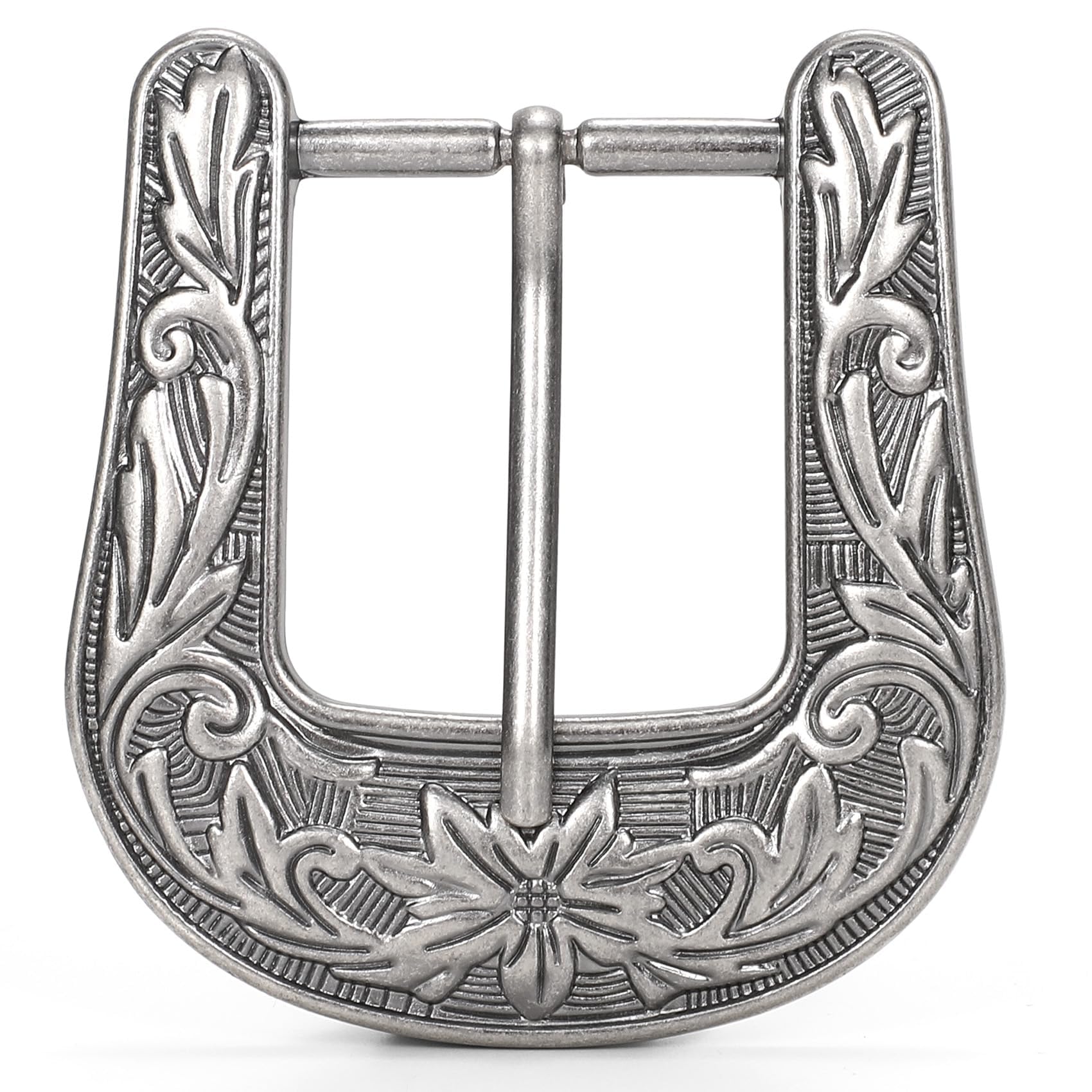 Belt Buckle Only For Men, Belt Buckles For Men, Buckle For Belt Men Quick-Install 1.5 Inch Silver Western Cowboy Accessory