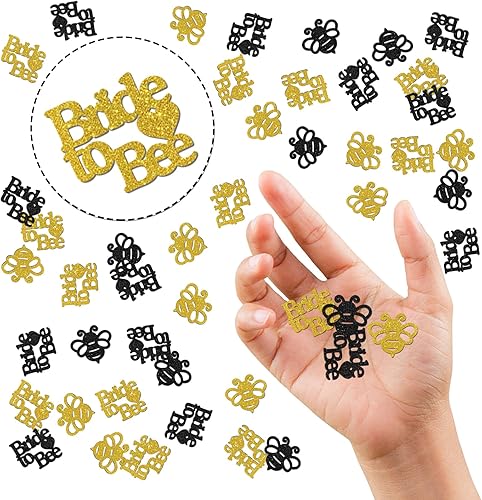 Miniatura 2 de Brilla de confeti de novia a abeja, confeti de mesa de boda de abejorro, despedida de soltera, confeti de dispersión del día de la abeja feliz,