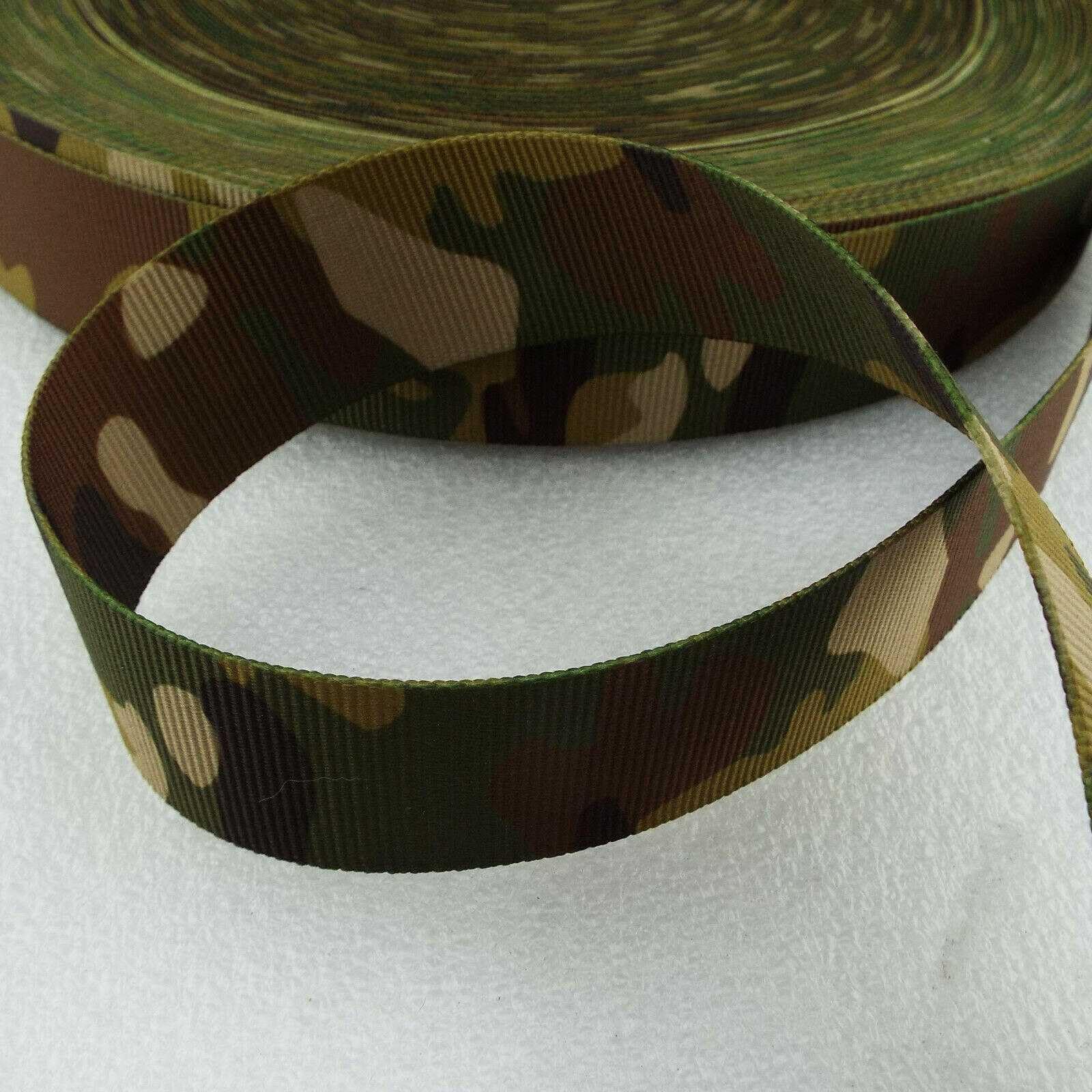Camouflage Webbing Heavy Duty Tough 25mm 38mm 50mm Strap 086D